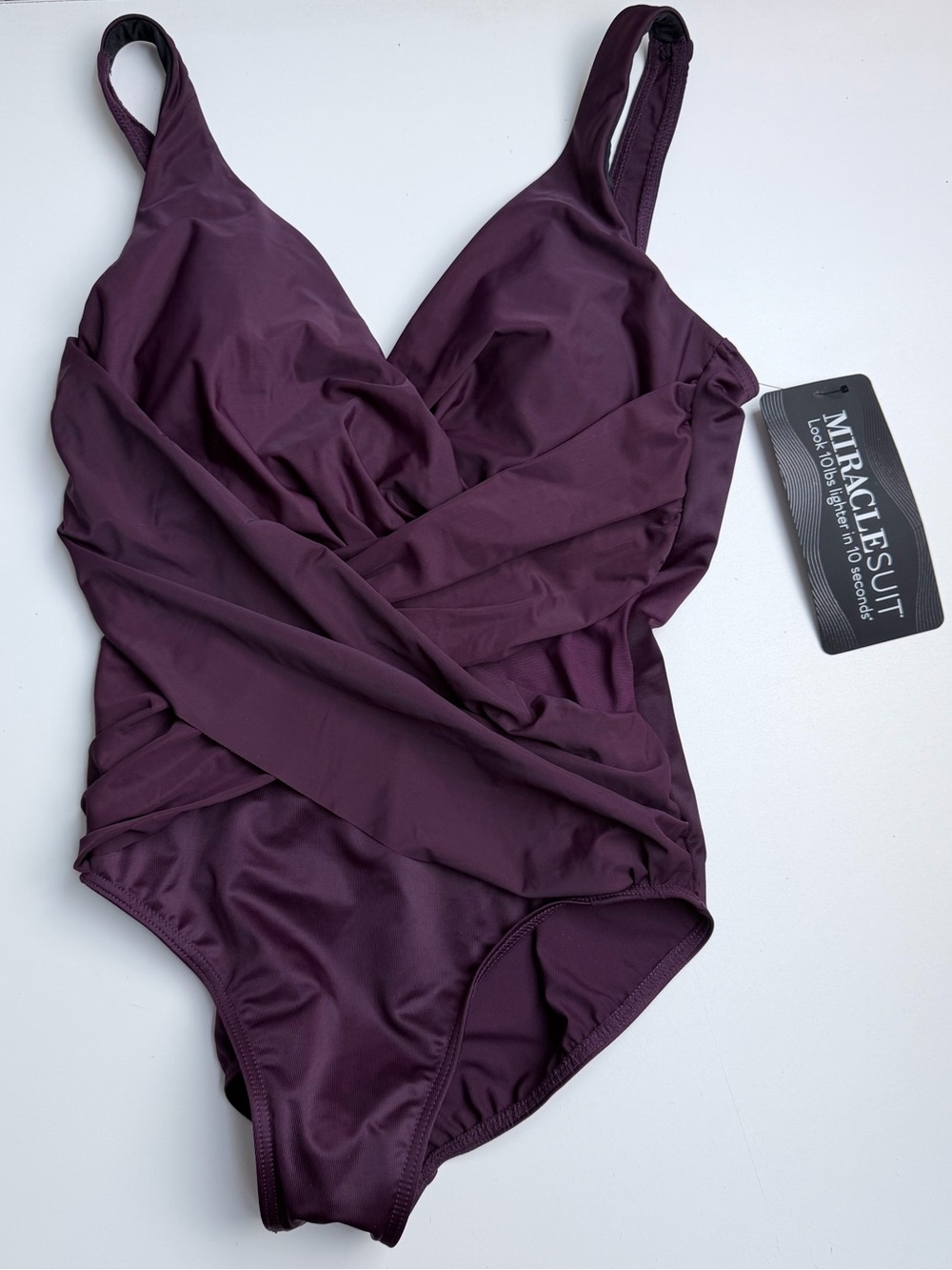 Miraclesuit Crossover NWT Size 14 in Shiraz| Burgundy One- Piece Swimsuit